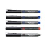 Faber Castell 5405 0.5 mm İğne Uçlu 3 Mavi ve 1 Kırmızı Roller Kalem