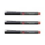 Faber Castell 5405 0.5 mm Kırmızı 3 Adet İğne Uçlu Roller Kalem