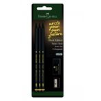 Faber Castell 5504000044 Black Edition 3 Adet Kalem + Silgi + Kalemtraş Sınav Seti
