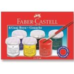 Faber Castell 6'lı Şişe Guaj Boya