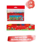 Faber Castell 6x85 gr Klasik Renkler Oyun Hamuru & 20 Renk Keçeli Kalem 2'li Set