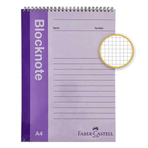 Faber Castell A4 80 Yaprak Kareli Metalik Renk Bloknot Defter