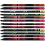 Faber-Castell Ağ ve Iz Desenli Yuvarlak Kurşun Kalem Siyah 12'li