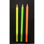 Faber Castell Ahşap Gövde Benekli Grip 3 Renk (Pembe - Turuncu - Mavi) Fosforlu Kalem