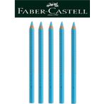 Faber-Castell Ahşap Gövdeli Mavi Renk Fosforlu Kalem 5'li Set