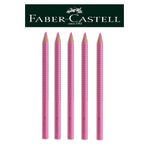 Faber-Castell Ahşap Gövdeli Pembe Renk Fosforlu Kalem 5'li Set
