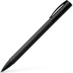 Faber-Castell Ambition All Black Tükenmez Kalem, M Uç, Çevirme Mekanizmalı, Krom Kapak, Siyah Refil