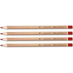 Faber-Castell Başlık-Kopya Kalemi - Natural Kırmzı - 4'lü Set