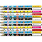 Faber-Castell Baykuş Temalı Yuvarlak Kurşun Kalem 12'li Set Ergonomik Tasarım ile Renkli