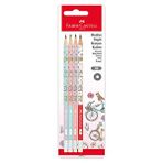 Faber Castell Blister Bisiklet 4 Adet Silgili Kurşun Kalem