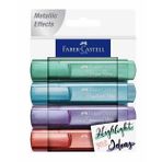 Faber Castell BRKT00237 Metalik 4'lü Fosforlu Kalem