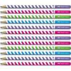 Faber-Castell Candy Roll 12'li Yuvarlak Kurşun Kalem Renkli Tasarım ile Eğlenceli Yazma Deneyimi