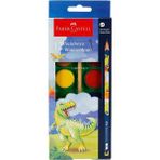 Faber-Castell Dino Sulu Boya 12 Renk ve Kurşun Kalem - Renkli - Kutu ölçüsü: 10 x 2 x 25 cm - Sulu Boya