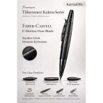 Faber-Castell E-Motion Pure Black Premium Tükenmez Kalem | Metal Gövde, Mat Siyah Pvd