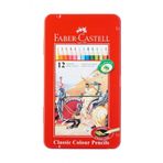 Faber Castell F.C 12li Metal Kutu Tam Boy Kuru Boya Kalemi F.C