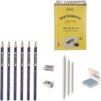 Faber-Castell Faber Castel Eskiz Başlangıç Seti 4 + Dereceli Kalem + A5 Defter + Dağıtıcı Set + Silgi + Açacak + Hamur Silgi