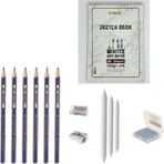 Faber-Castell Faber Castel Eskiz Başlangıç Seti 8 + Dereceli Kalem + A5 Defter + Dağıtıcı Set + Silgi + Açacak + Hamur Silgi