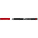 Faber-Castell Faber Castell 1523 Permanent Kalem - Asetat Kalemi S Kırmızı - 3 Adet
