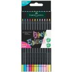Faber-Castell Faber Castell Black Edition Kuru Boya Pastel-Neon 12LI - Çok Renkli