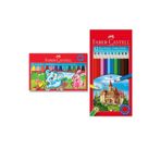 Faber-Castell Faber Castell Faber Castel 12 Li Kuru Boya - 12 Li Pastel Boya