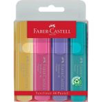 Faber-Castell Faber Castell Fosforlu Kalem 1546 Şeffaf 4’lü Set Pastel Renkler