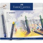 Faber-Castell Faber Castell Goldfaber Kuru Boya Kalemi 24 Renk Teneke Kutu - 24'Lü