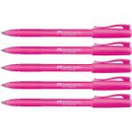 Faber-Castell Faber Cx Colour Renkli Tükenmez Kalem Pembe 5'li