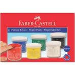 Faber-Castell Faber Parmak Boyası 6 Renk 160402 25 ml Renkli Sanatsal Malzeme Çocuklar İçin Eğlenceli