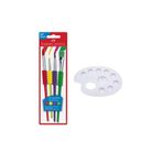 FABER-CASTELL Fırça Seti 4 lü ve Resim Paleti 1 Adet Faber Castell Resim Paleti