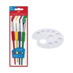 faber-Castell Fırça Seti 4'lü ve Resim Paleti 1 Adet