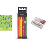 Faber-Castell Fosforlu Kalem 38 Neon Renkler 4'lü... +2 Parça Fırsat Seti
