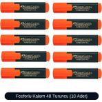 Faber-Castell Fosforlu Kalem 48 Serisi 10 Adet - Turuncu