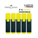 Faber-Castell Fosforlu Kalem 5'li Sarı Renkli Set 5 Parça Kırtasiye Ürünü - Yeşil
