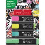 faber-castell fosforlu kalem (ışaret kalermi) graffiti textliner 4 renk - Yok