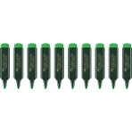 Faber-Castell Fosforlu Kalem Seti 10 Adet Yeşil Renk Kalın Uç