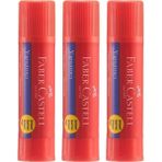 Faber-Castell Glue Stick Yapıştırıcı Katı Yapıştırıcı 20 gr Ruj Yapıştırıcı 3 Adet - Beyaz - Standart