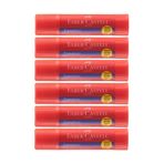 Faber Castell Glue Stick Yapıştırıcı Katı Yapıştırıcı 40 Gr Ruj Yapıştırıcı 6 Adet