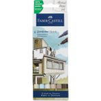 Faber Castell Goldfaber Sketch Çift Taraflı Fırça Uçlu Marker Seti 6'lı Architecture Tone 164807