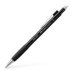 Faber-Castell Grip 1345/47 Versatil Kalem, 0.7 mm, Siyah, Ergonomik Tutuş, Yaylı Uç, Uzun Silgi, Modern Tasarım