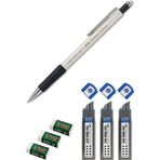 Faber Castell Grip 1347 Beyaz 0.7 Uçlu Kalem + Faber Beyaz Silgi + Faber 0.7 Uç
