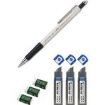 Faber-Castell Grip 1347 Beyaz 0.7 Versatil Kalem + Beyaz Silgi + 0.7 Uç