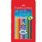 Faber-Castell Grip 2001 12'li Metal Kutu Kuru Boya Kalemi