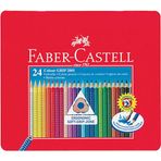 Faber-Castell Grip 2001 24 Renk Metal Kutu Kuru Boya Kalemi