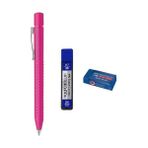 Faber-Castell Grip 2011 Okul Seti Kalem 0.7 mm Pembe + Silgi + Uç