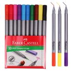 Faber Castell Grip Finepen 0.4 mm 10 Renk Fineliner Keçe Uçlu Kalem