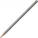 Faber-Castell Grip Parlak Renkler Kurşun Kalem 5'li - Parlak Gümüş