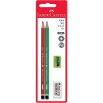Faber Castell HB Kurşun Kalem-Silgi-Kalemtraş Okul Kalem Seti