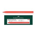 Faber-Castell İğne Uçlu Keçeli Kalem Seti, 10’lu, Kırmızı Renk, Havalandırmalı Kapak, Kağıt ve Karton Yüzeyler İçin Uygun