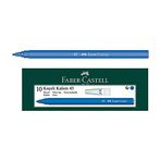 Faber-Castell İğne Uçlu Keçeli Kalem Seti, 10’lu, Mavi Renk, Havalandırmalı Kapak, Kağıt ve Karton Yüzeyler İçin Uygun