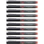 Faber-Castell İğne Uçlu Roller Kalem 0.5 mm Kırmızı 10'lu